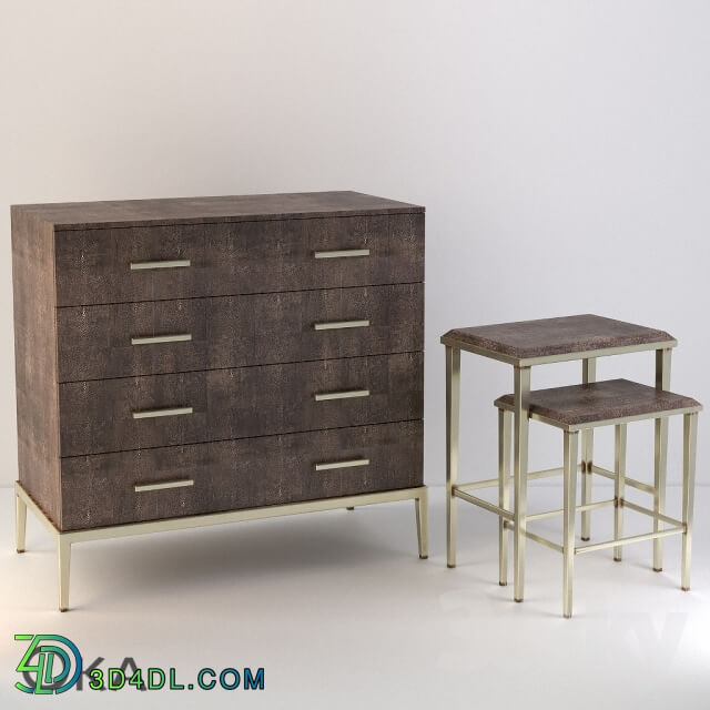 Sideboard _ Chest of drawer - the loft furniture Oka series FAUX SHAGREEN and RIVULET