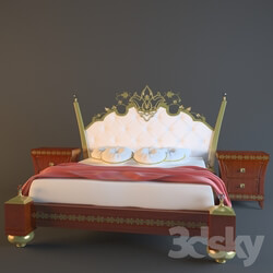 Bed - Bed in Oriental style 