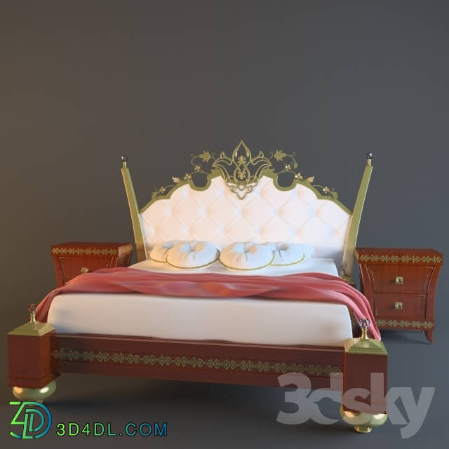 Bed - Bed in Oriental style