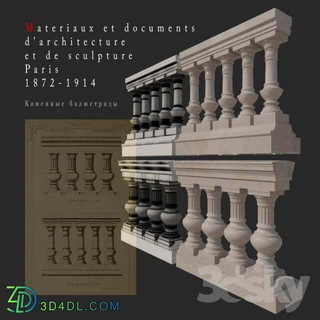 Decorative plaster - Stone balustrade 5