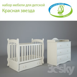Bed - set of furniture for children Red Star 