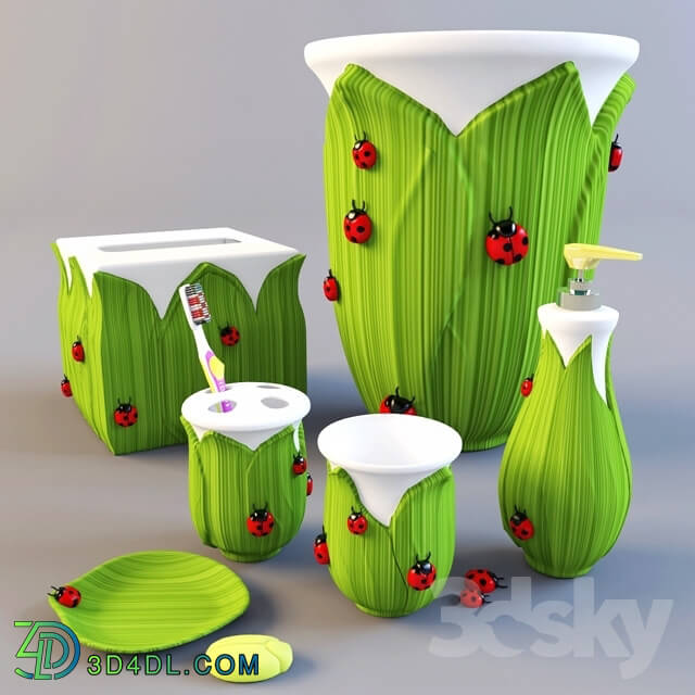 Bathroom accessories - Flower set