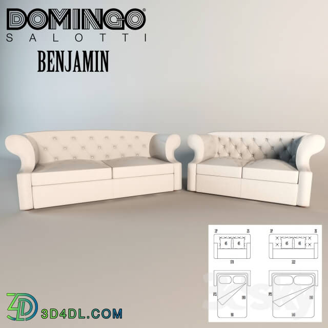 Sofa - Domingo Salotti - Benjamin in 1700 and 2200