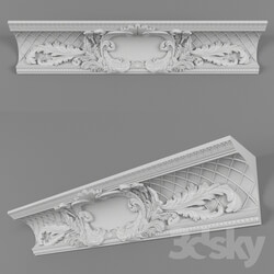 Decorative plaster - The central element of the cornice 