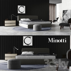 Bed - Minotti Set 01 