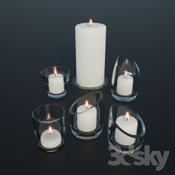 Other decorative objects - Glass candle holders _ Candles 