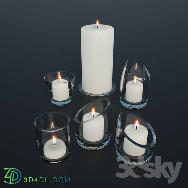 Other decorative objects - Glass candle holders _ Candles