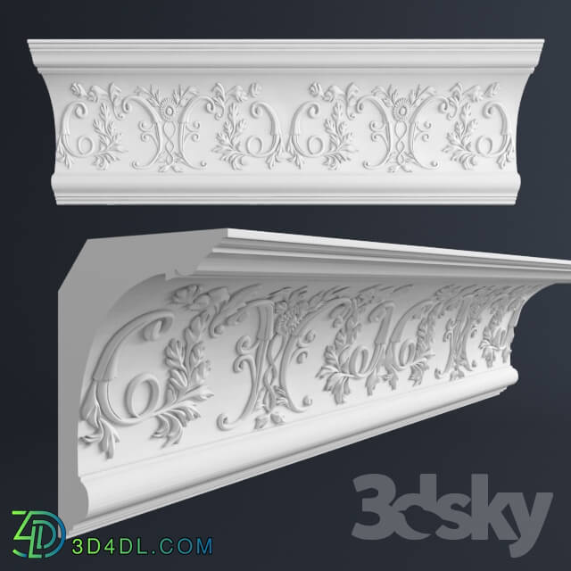 Decorative plaster - Cornice Peterhof K 184