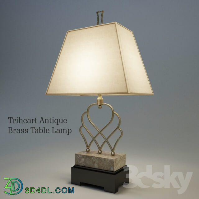 Table lamp - Triheart Antique Brass Table Lamp