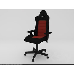 Office furniture - Armchair black-red 