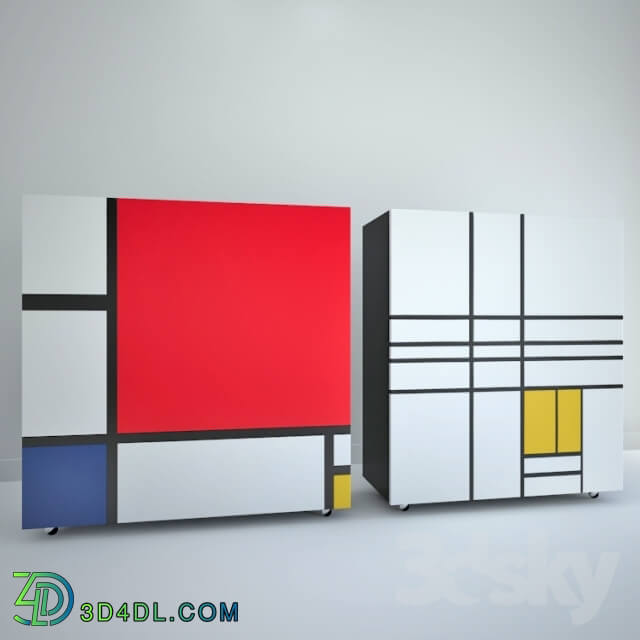 Sideboard _ Chest of drawer - Homage to Mondrian Cappellini