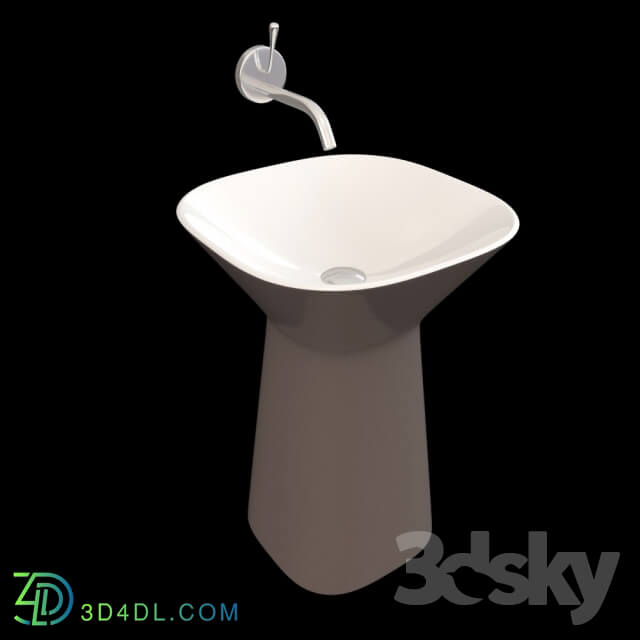 Wash basin - Hidra ceramica_ Mister MR 15 Bianco _ Nero