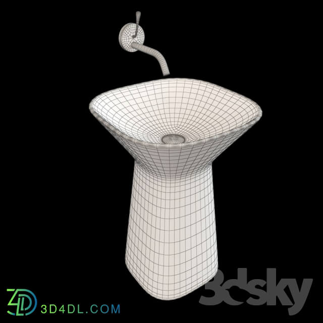 Wash basin - Hidra ceramica_ Mister MR 15 Bianco _ Nero