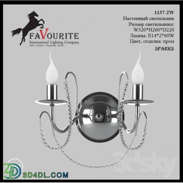 Wall light - Favourite 1137-2W