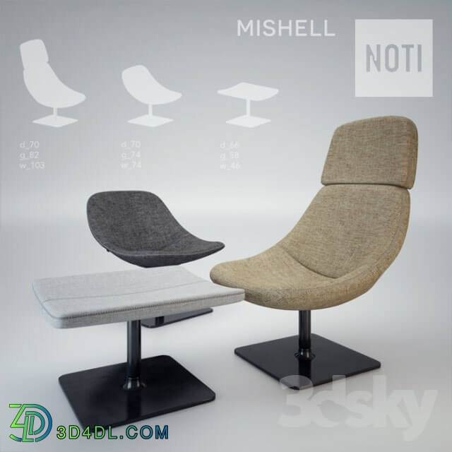 Arm chair - Noti Mishell Armchair Plate