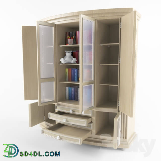 Wardrobe _ Display cabinets - Light wooden bookcase