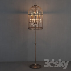 Floor lamp - GRAMERCY HOME - BIRDCAGE CRYSTAL FLOOR LAMP FL008-5-ABG 