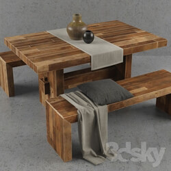 Table _ Chair - West Elm Emmerson dining table set 