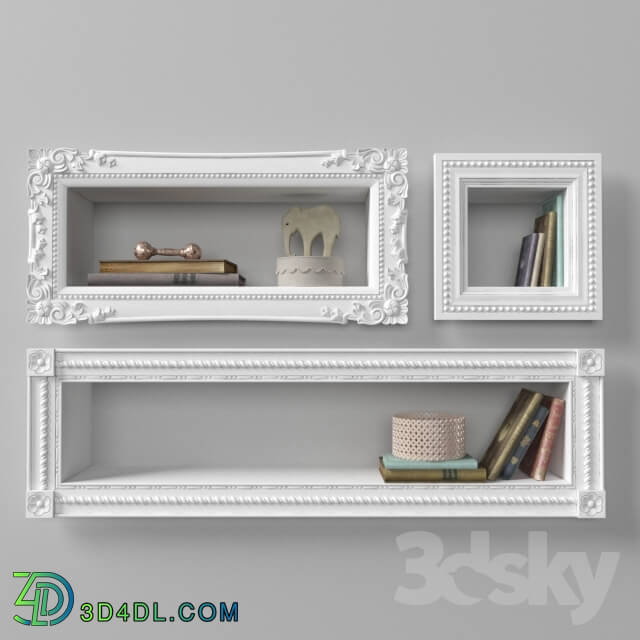 Decorative plaster - Shelves with decor from RHBaby _amp_ Child