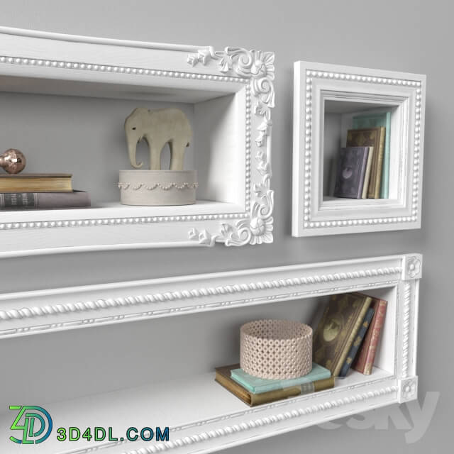 Decorative plaster - Shelves with decor from RHBaby _amp_ Child