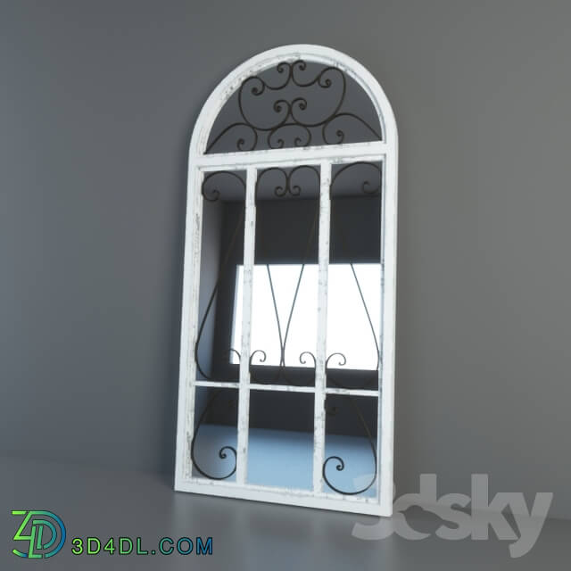 Mirror - Mirror white in the Provence style French window