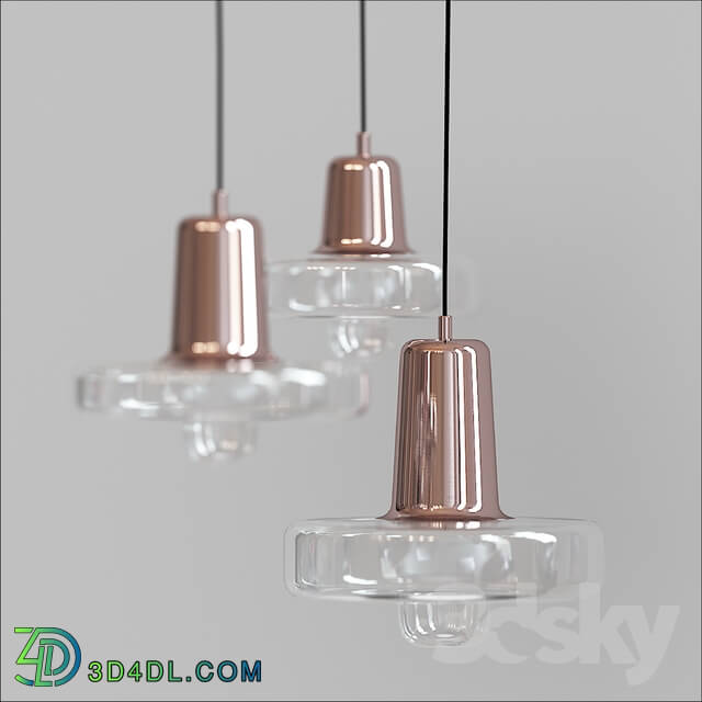 Ceiling light - NICKEL PLATED SPIN LIGHT