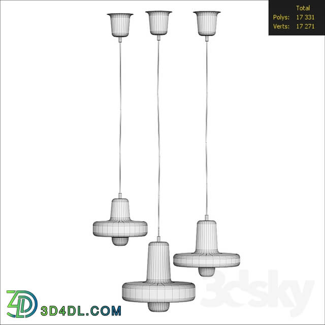 Ceiling light - NICKEL PLATED SPIN LIGHT