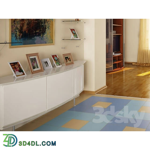 Sideboard _ Chest of drawer - Console and glass shelves