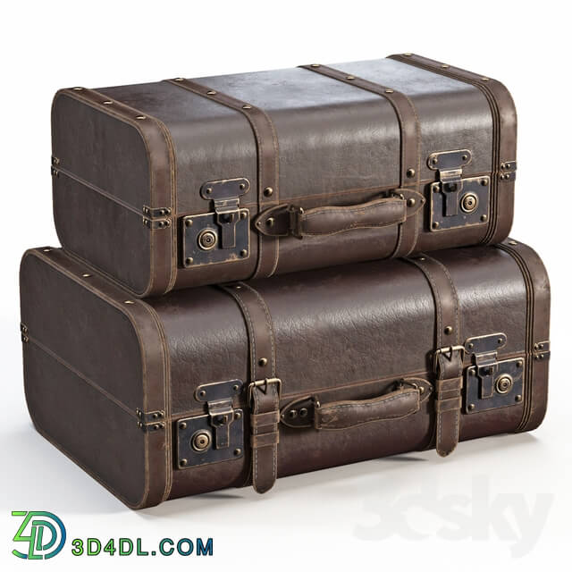 Other decorative objects - Brown Vintage Suitcases