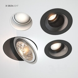 Spot light - Downlights delta light 5 types 02 