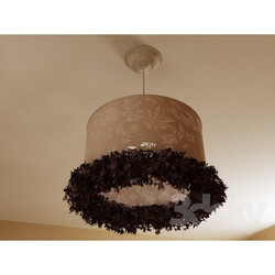 Ceiling light - profi chandelier with feathers 