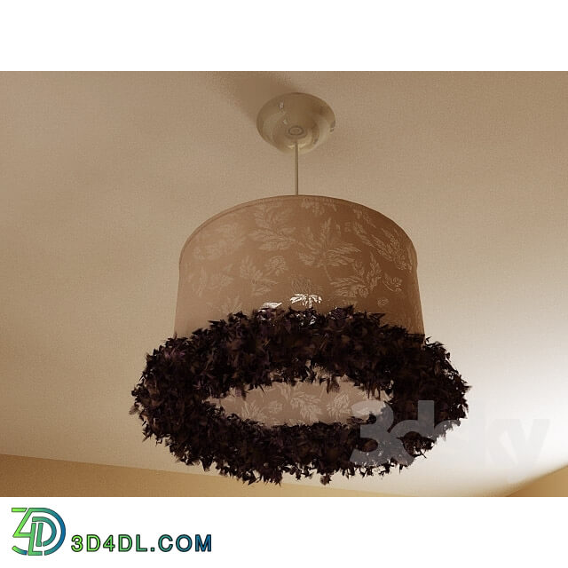 Ceiling light - profi chandelier with feathers