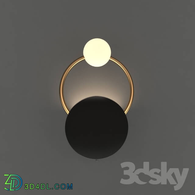 Wall light - Ring gold wall light