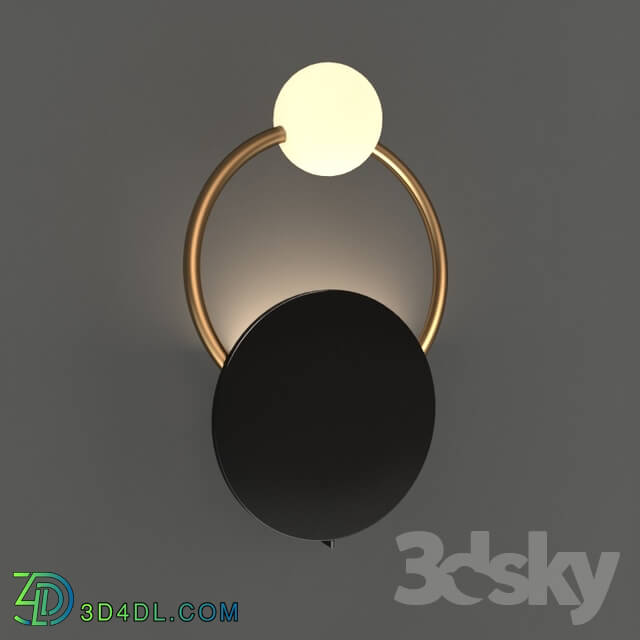 Wall light - Ring gold wall light