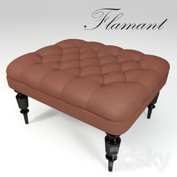 Other soft seating - FLAMANT _ FOOTSTOOL RITCHFIELD II WITH BUTTONS 
