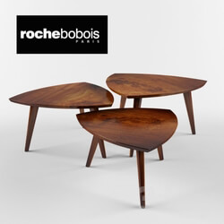 Table - Roche Bobois Jules pedestal tables 