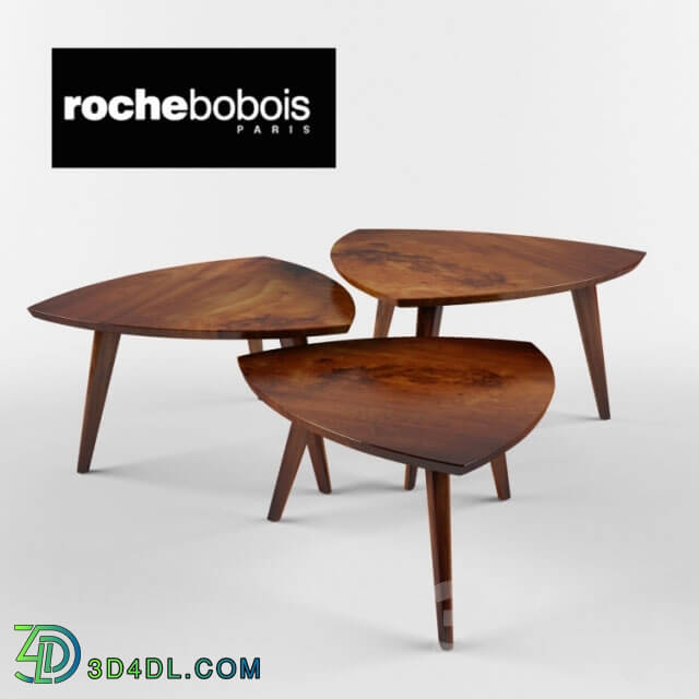 Table - Roche Bobois Jules pedestal tables