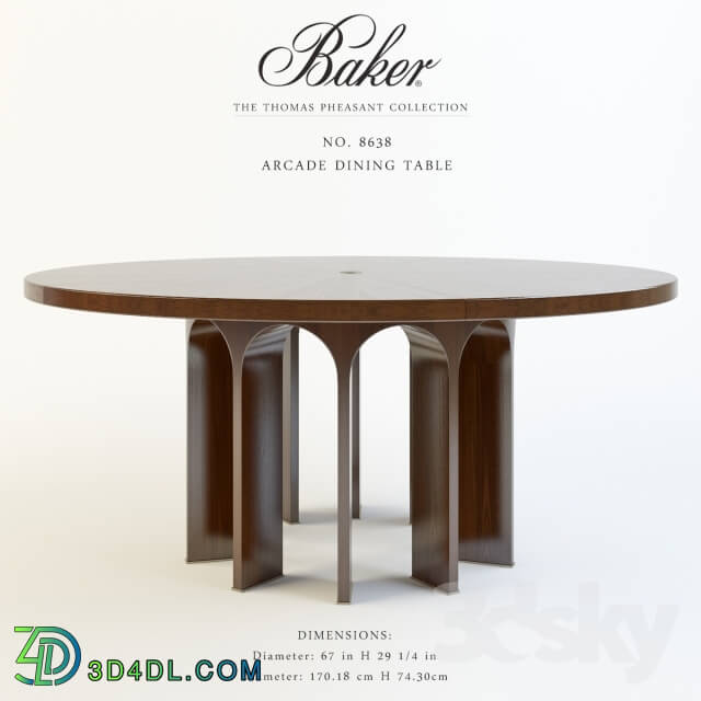Table - Baker_Arcade Dining Table_No. 8638
