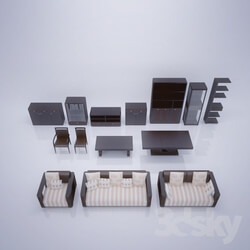 Wardrobe _ Display cabinets - Set of furniture Art line 
