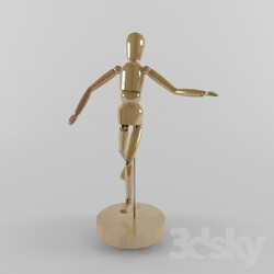 Other decorative objects - The wooden model of the person 