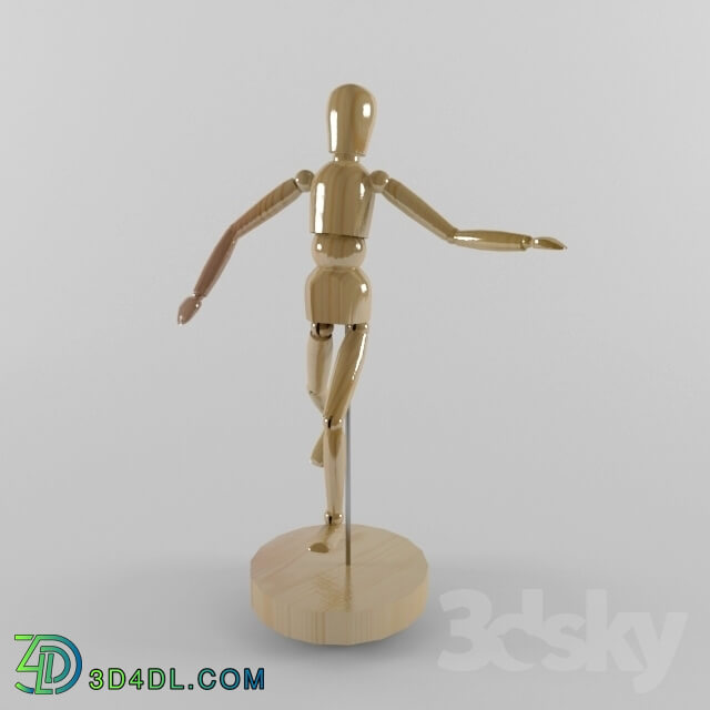 Other decorative objects - The wooden model of the person