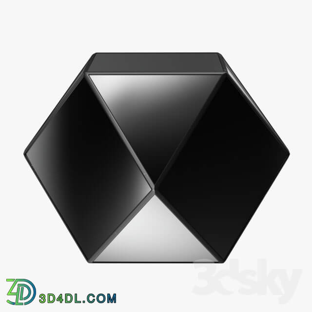 Table - Matty Mirrored Polygon Side Table