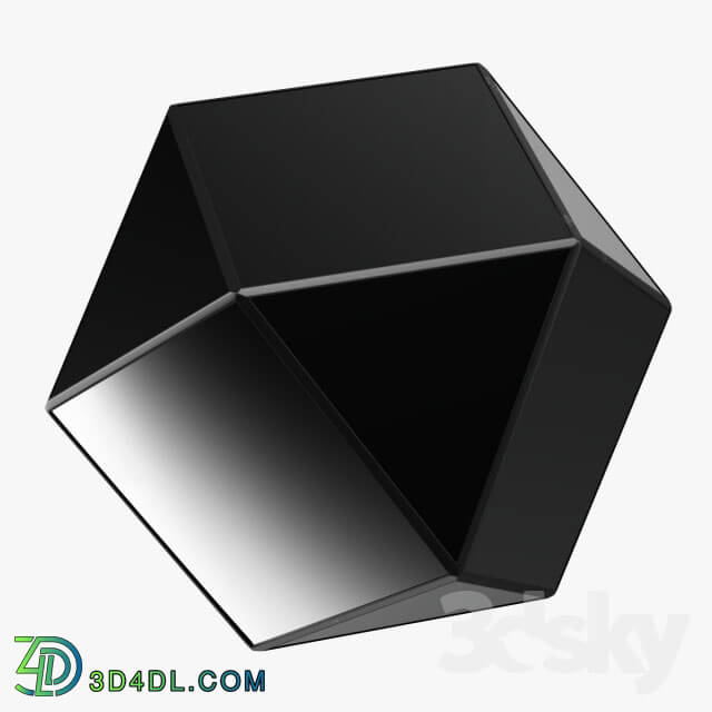 Table - Matty Mirrored Polygon Side Table