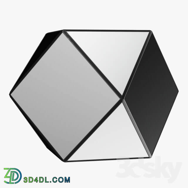 Table - Matty Mirrored Polygon Side Table