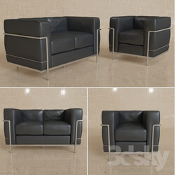 Sofa - Double sofa and armchair LC2 by cosmo 