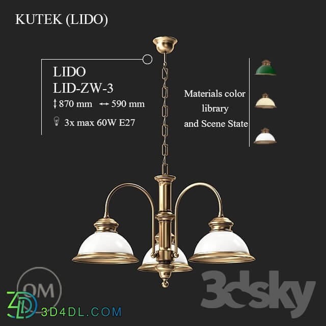 Ceiling light - KUTEK _LIDO_ LID-ZW-3