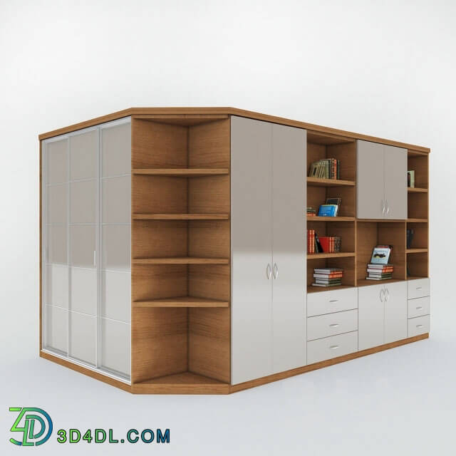 Wardrobe _ Display cabinets - Corner cabinet made of MDF