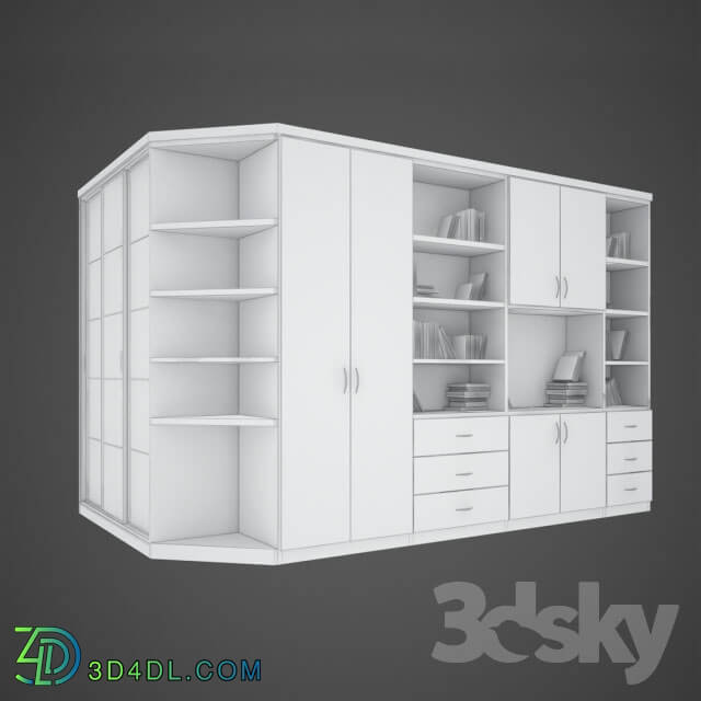 Wardrobe _ Display cabinets - Corner cabinet made of MDF