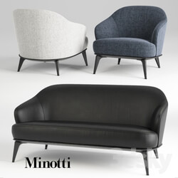 Sofa - Sofa and chair minotti leslie 