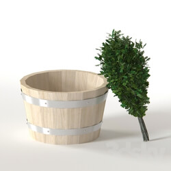 Other decorative objects - Bath broom and tub 